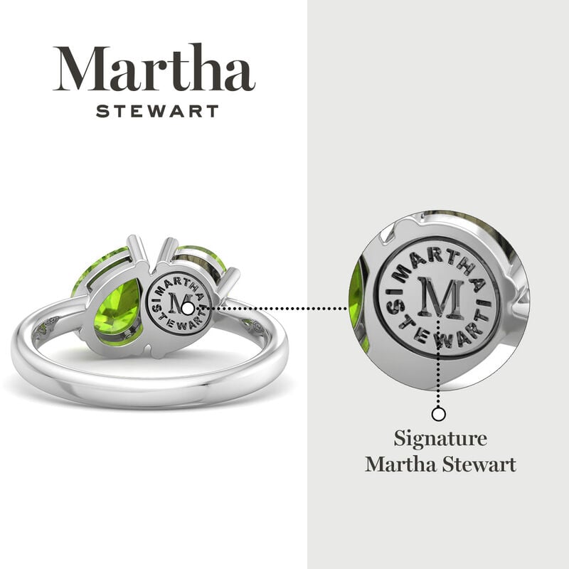 Martha Stewart 2ctw. Peridot Two Stone Ring In Sterling Silver image number null